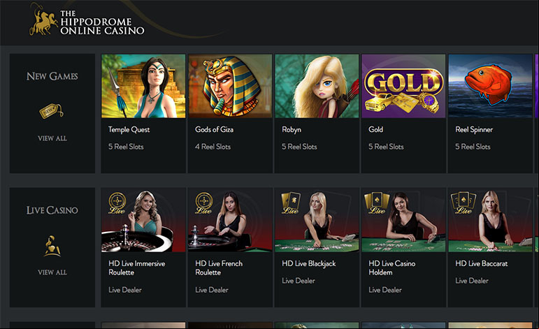 Hippodrome Casino Games Board