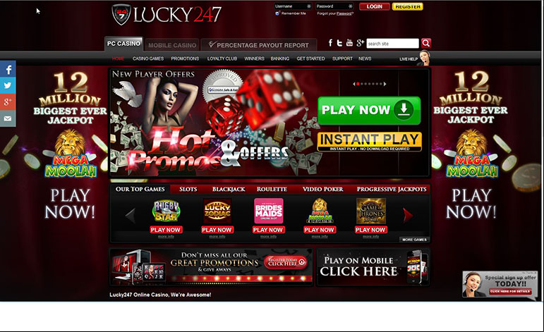 Lucky247 Casino Big Jackpot