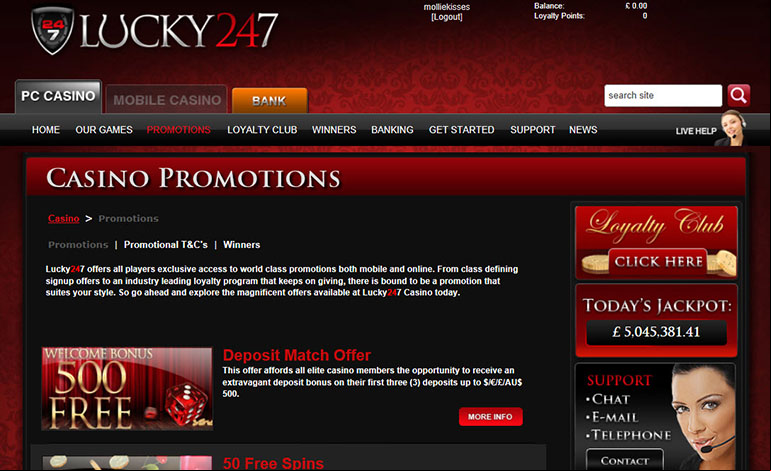 Lucky247 Casino Promotions
