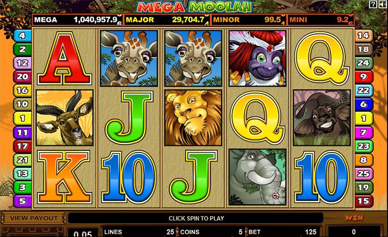 Mega Moolah on Tablet